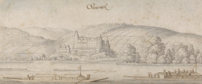 Veduta di Steiereck sul Danubio, c.1636 da Wenceslaus Hollar